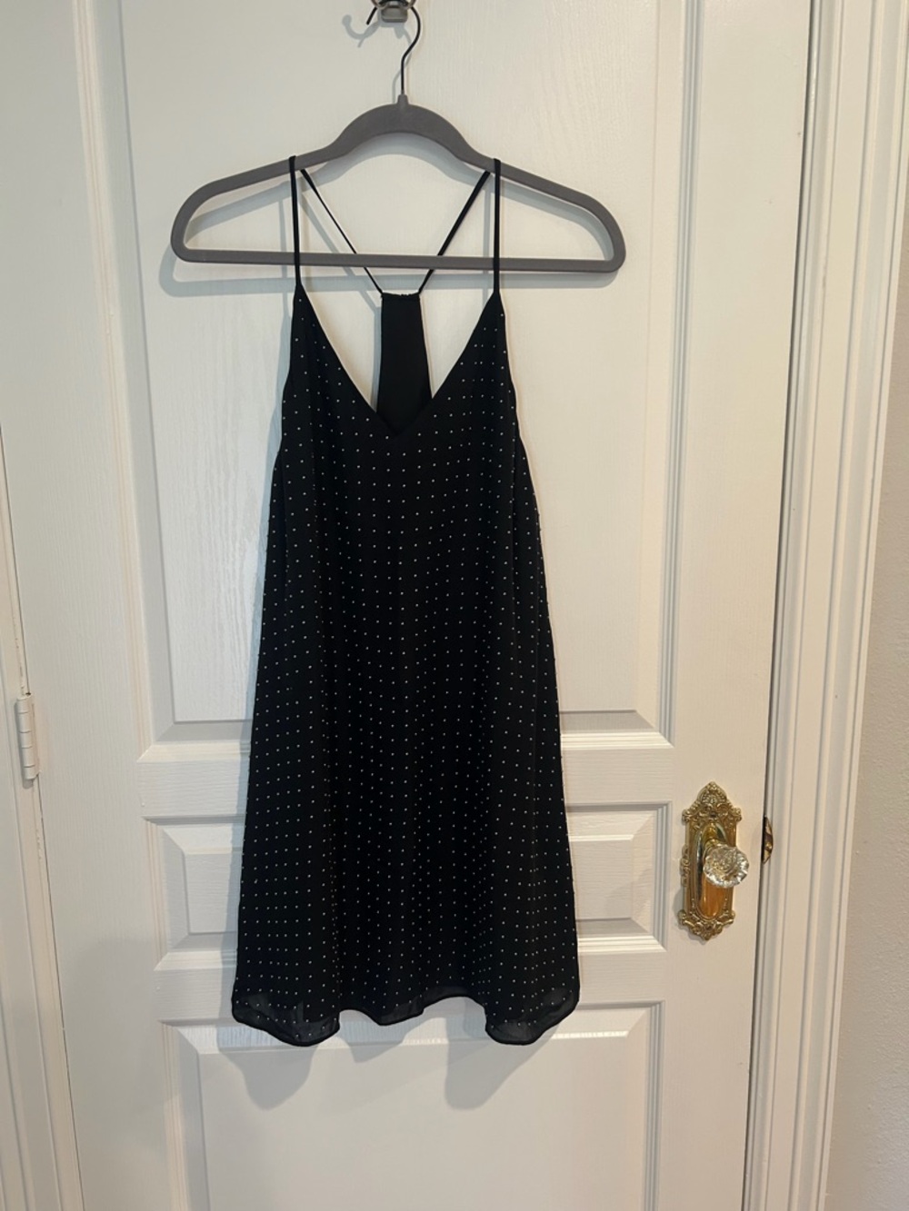 Alice + Olivia Black Studded Slip Dress / Size Medium/ - Picture 2 of 7